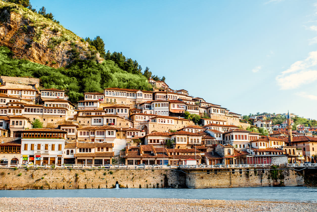 Ciudad de Berat en Albania